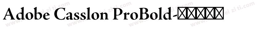 Adobe Casslon ProBold字体转换